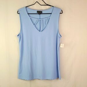 NWT~Ladies XL Blouse~Light Blue Solid~bold Elements~sleeveless